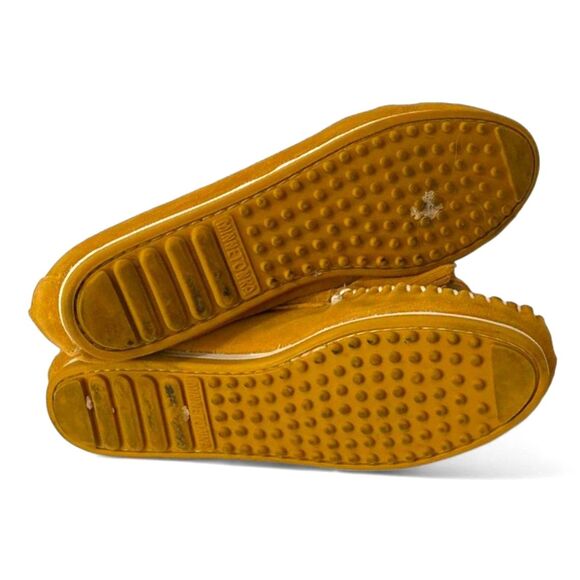 Minnetonka Suede Moc Boat Shoes - Kilty Plus, Saffron Gold, Size 11 - Picture 9 of 9